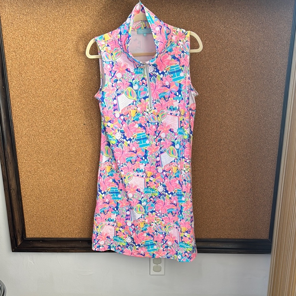 Pink and Blue Halter Sheath Midi Dress for Casual Wear